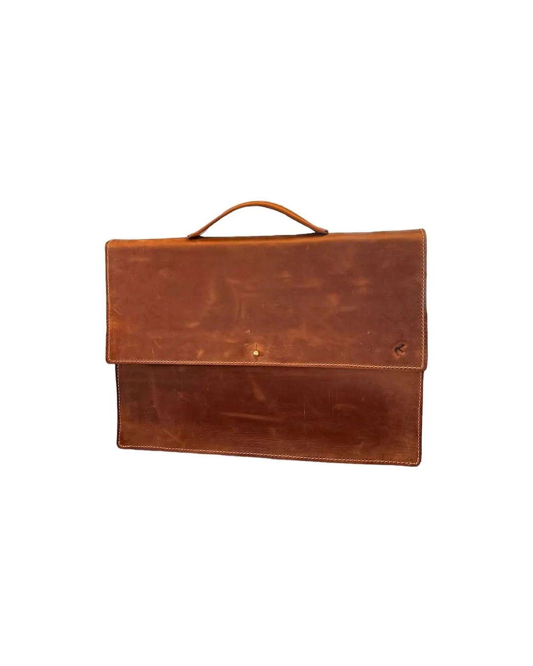 Light Brown Leather Laptop Bag
