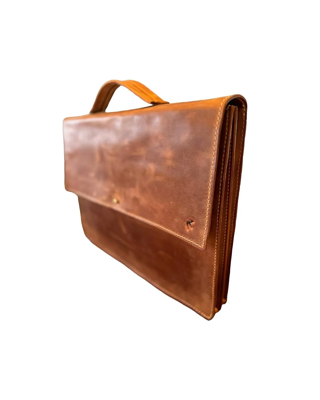 Light Brown Leather Laptop Bag