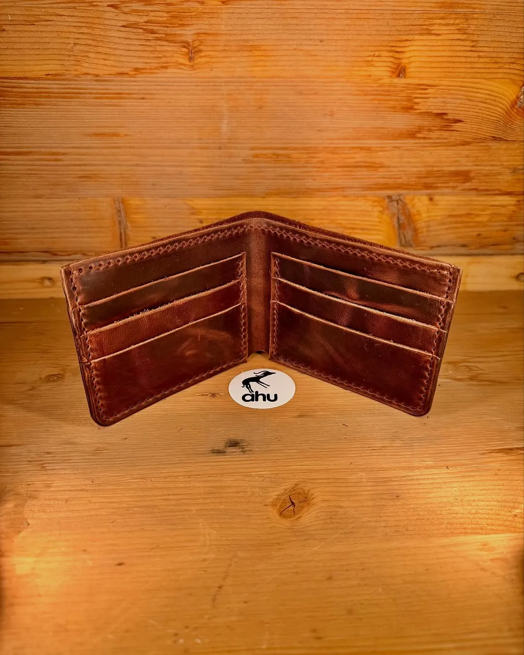 Handmade Men's Leather Wallet - Brown