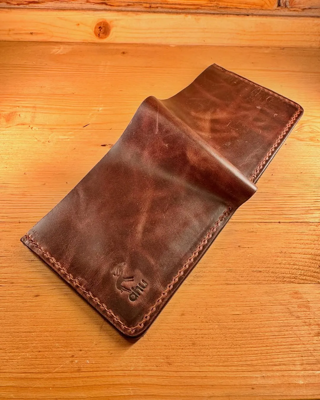 Handmade Men's Leather Wallet - Brown