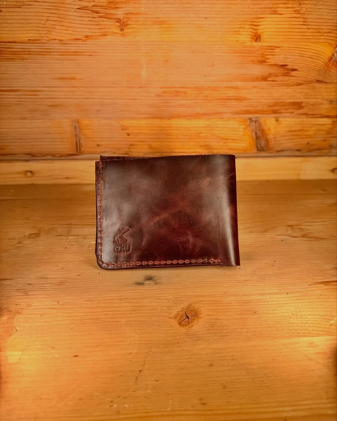 Handmade Men's Leather Wallet - Brown