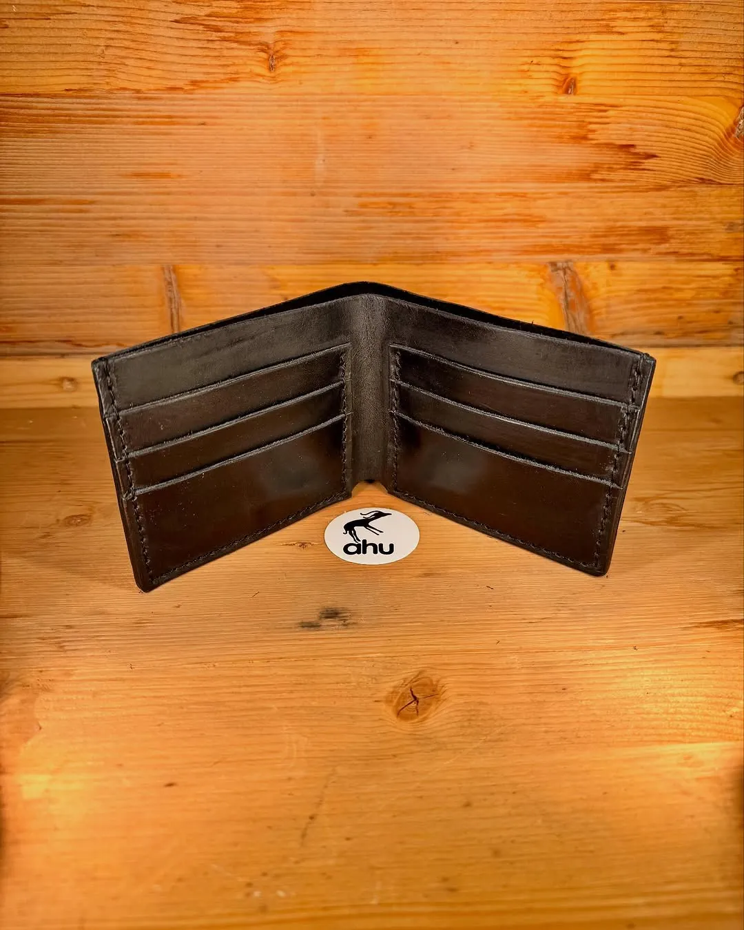 Handmade Black Leather Men's Wallet