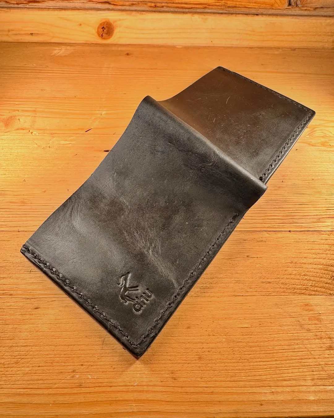 Handmade Black Leather Men's Wallet
