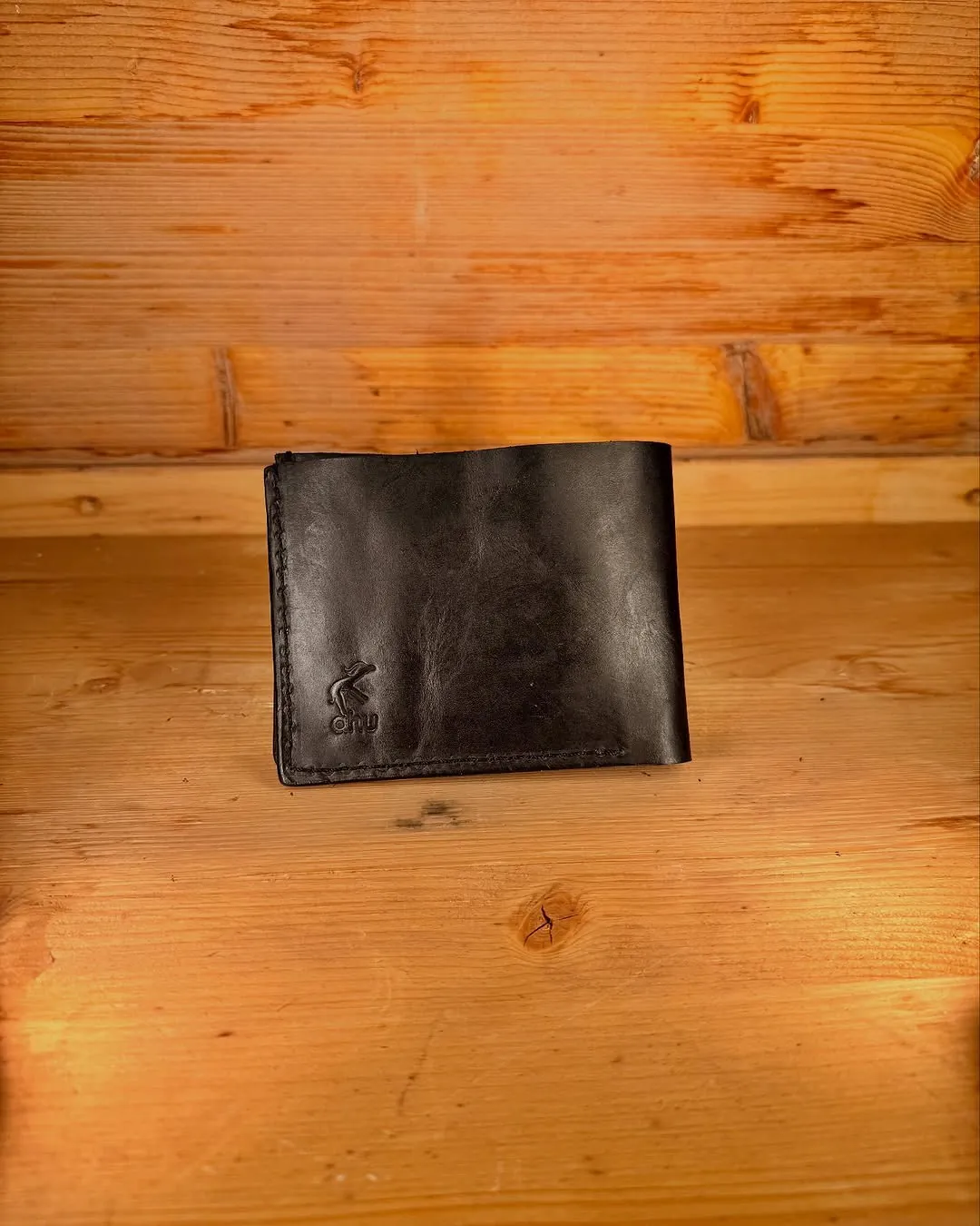 Handmade Black Leather Men's Wallet