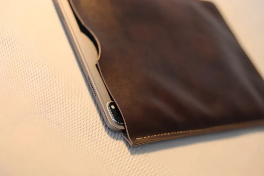 Handmade Genuine Leather Laptop Cover and Pad