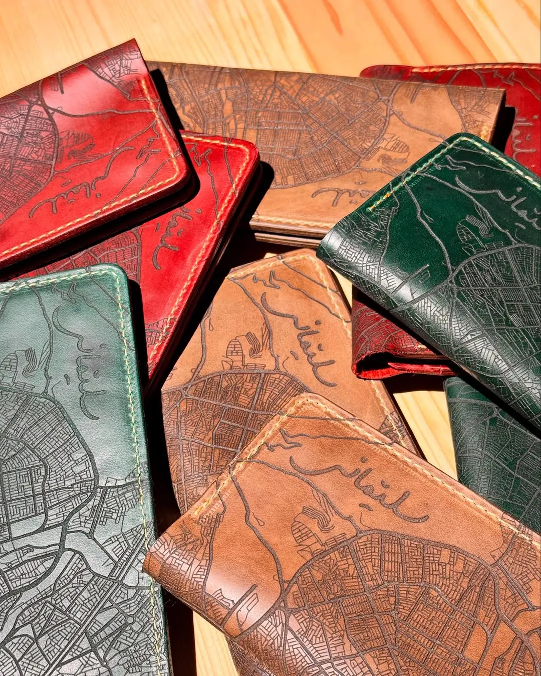 Sulaymaniyah Map Leather Wallet