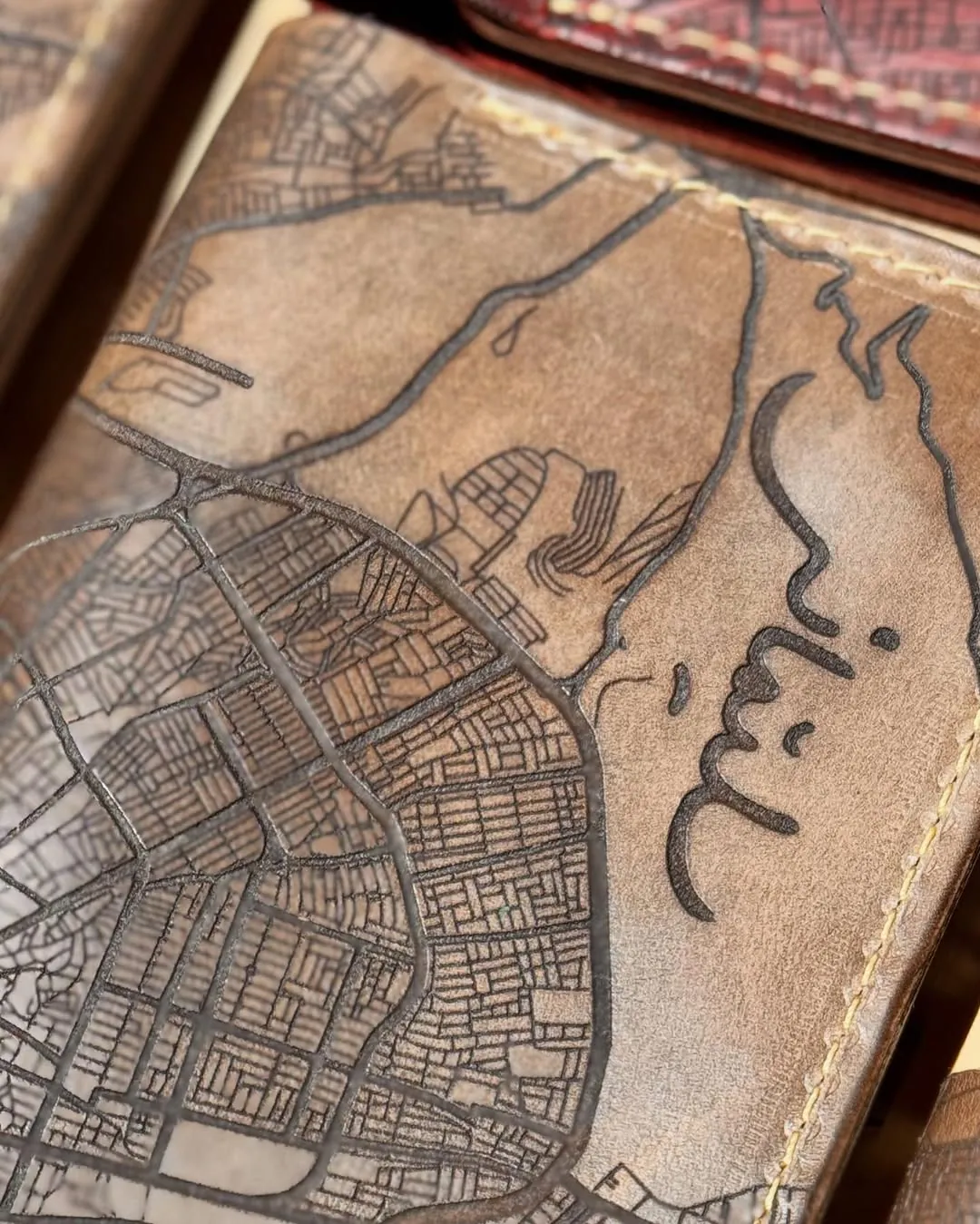 Sulaymaniyah Map Leather Wallet