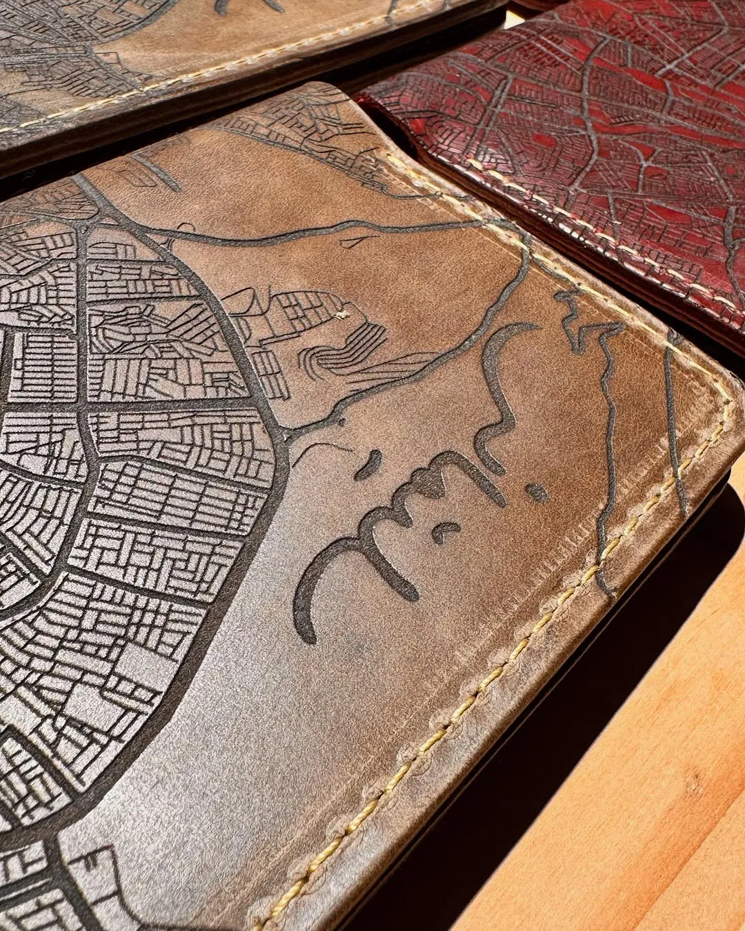 Sulaymaniyah Map Leather Wallet