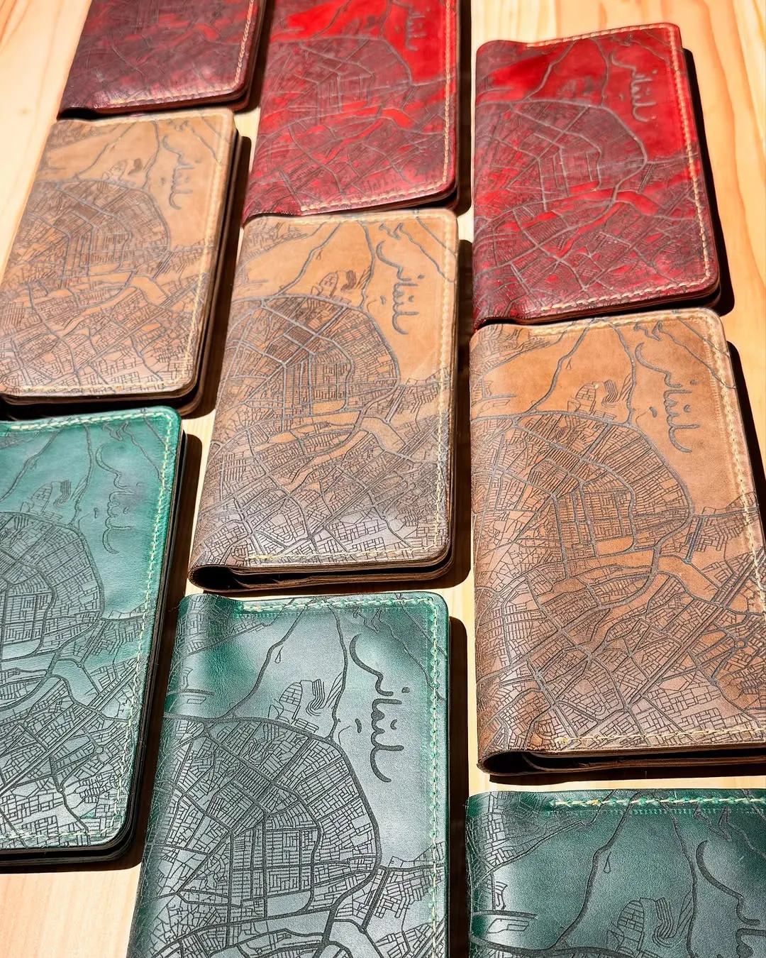 Sulaymaniyah Map Leather Wallet
