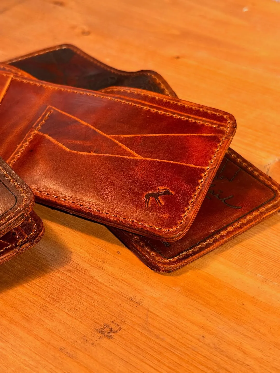 Kurdistan Handmade Leather Wallet with Sulaymaniyah City Map