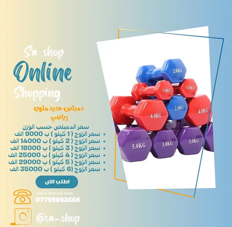 Colorful Iron Sports Dumbbells for Women