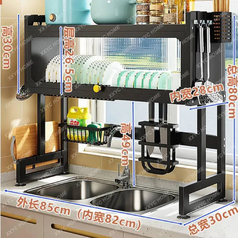 Over-the-Sink Dish Rack Kitchen Organizer