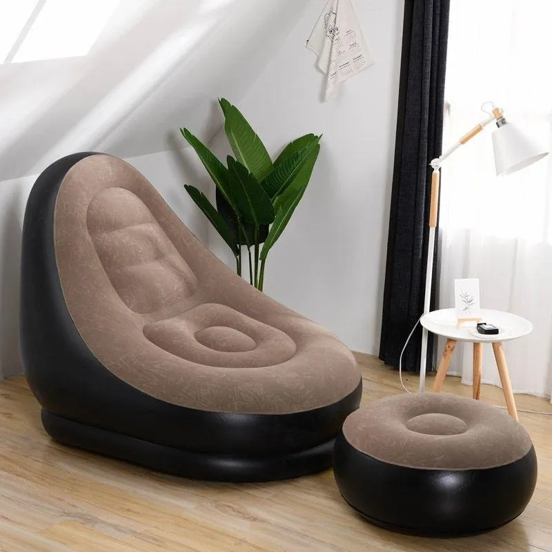 Ottoman Inflatable Chair with Tabouret