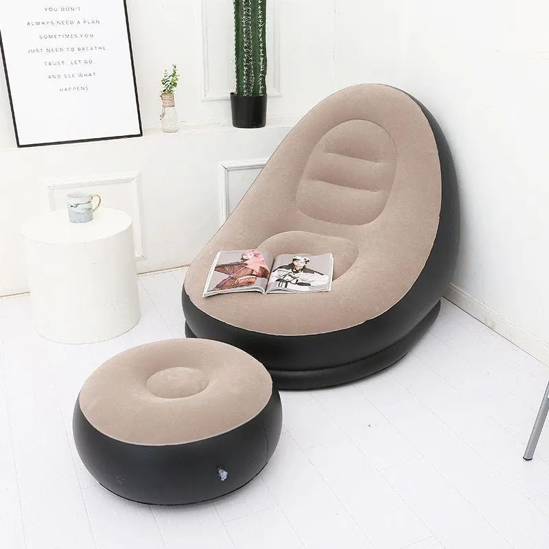 Ottoman Inflatable Chair with Tabouret