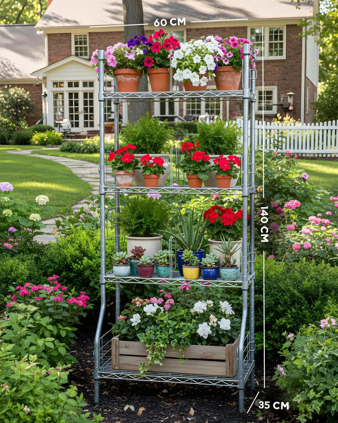 Elegant Multi-Purpose Metal Shelf