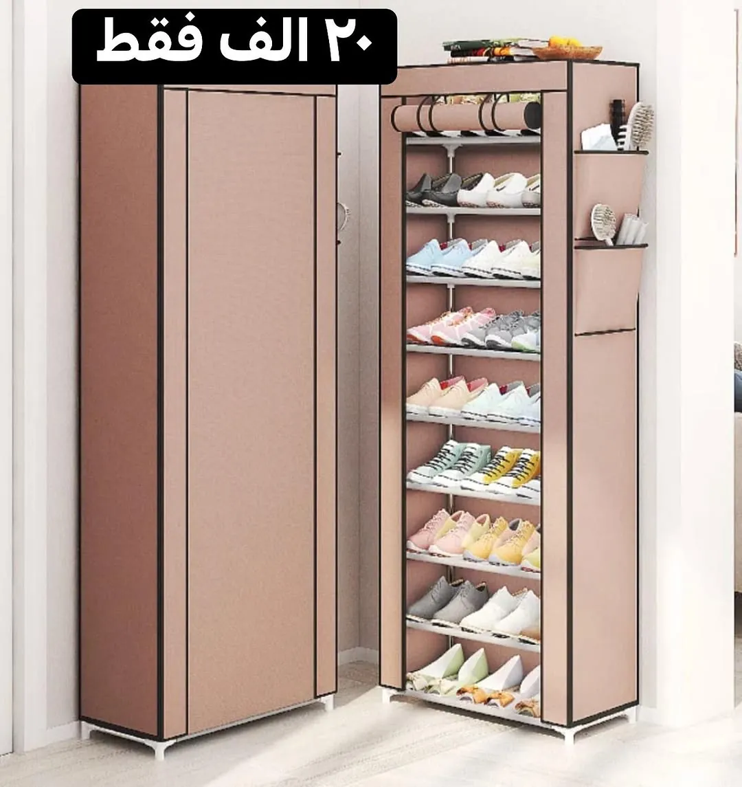 Elegant and practical fabric shoe cabinet