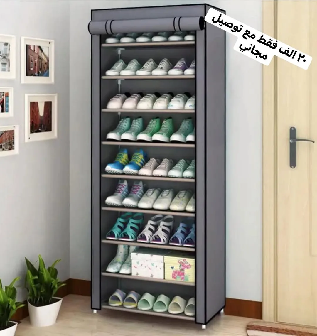 Elegant and practical fabric shoe cabinet
