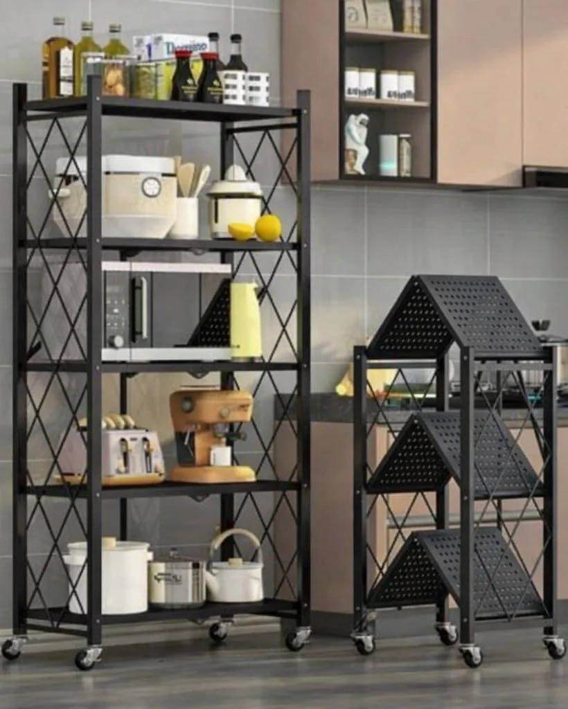 Multi-Tier Kitchen Storage Rack with Wheels