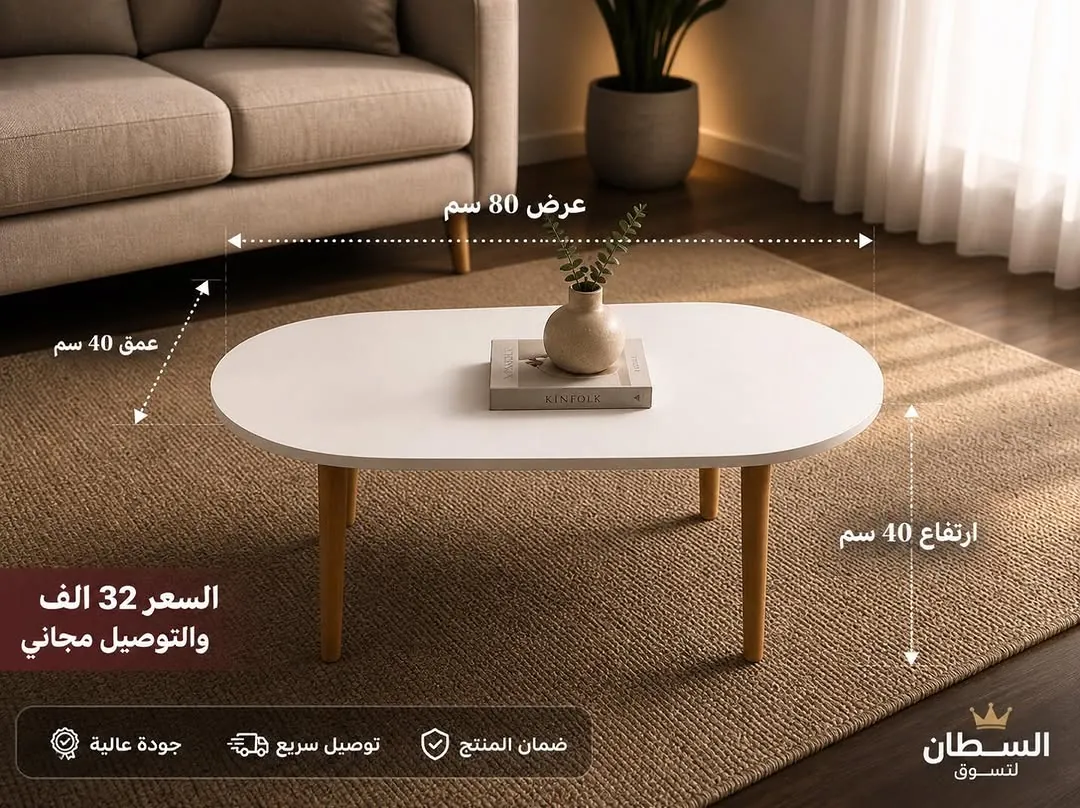 Modern Oval Coffee Table
