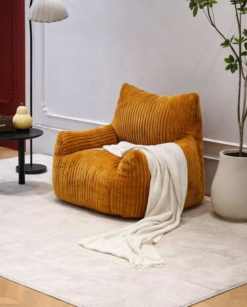 Modern Ribbed Lounge Chair