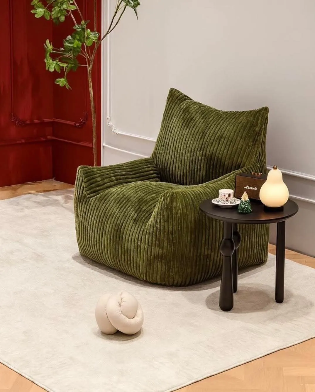 Modern Ribbed Lounge Chair