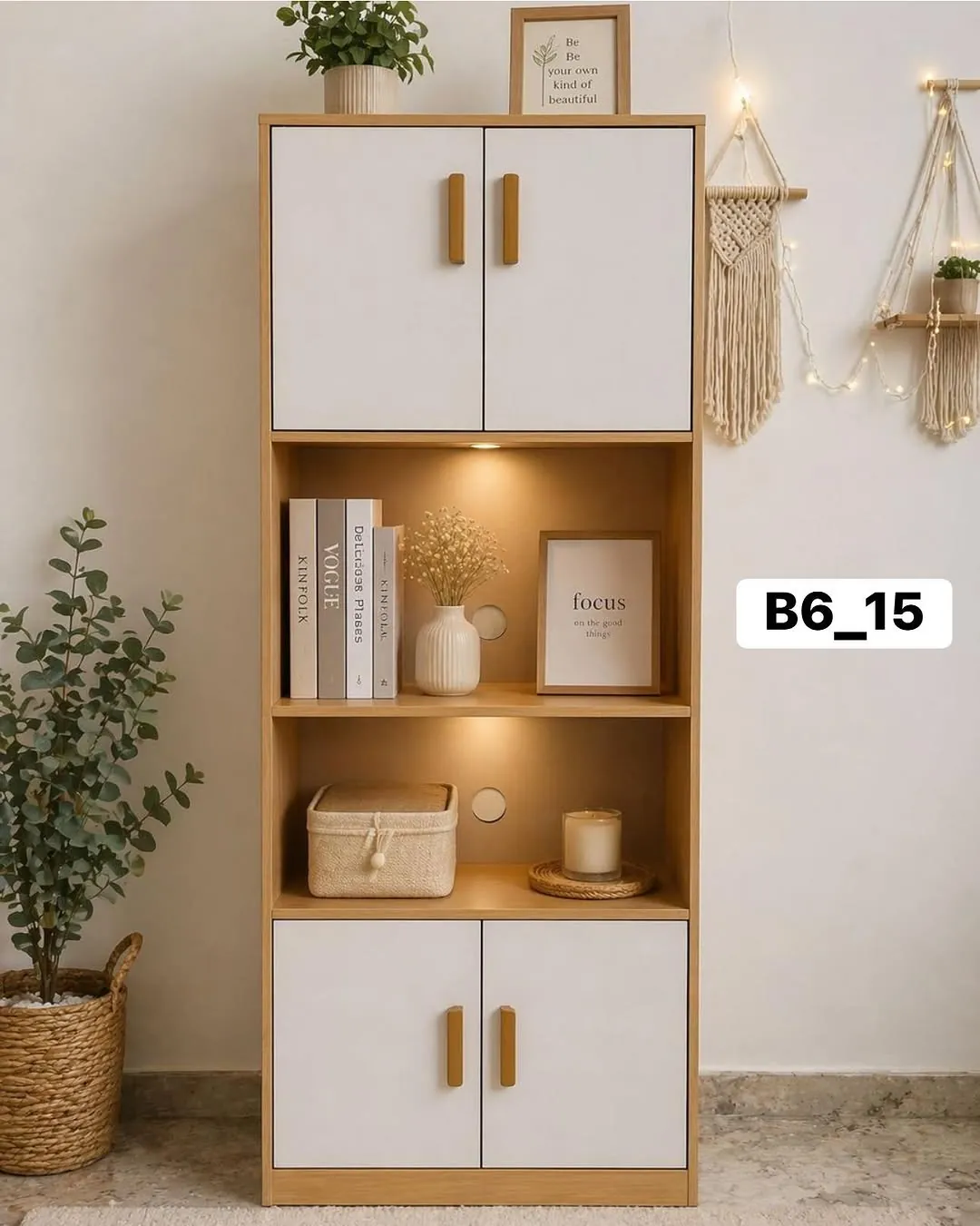 Modern Kitchen Cabinet with Internal Lighting