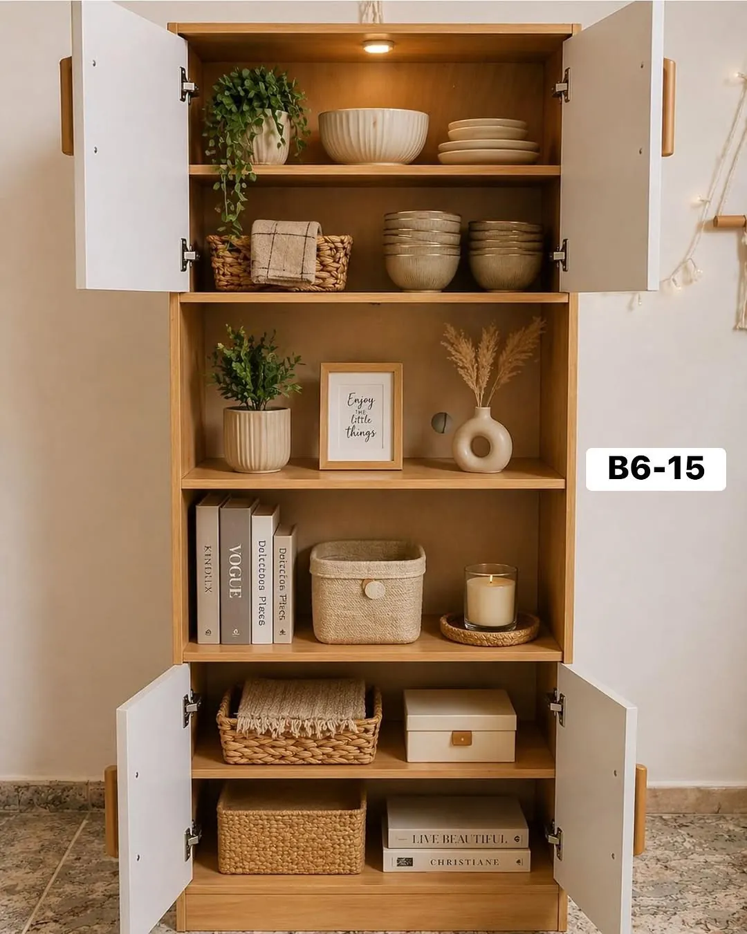 Modern Kitchen Cabinet with Internal Lighting