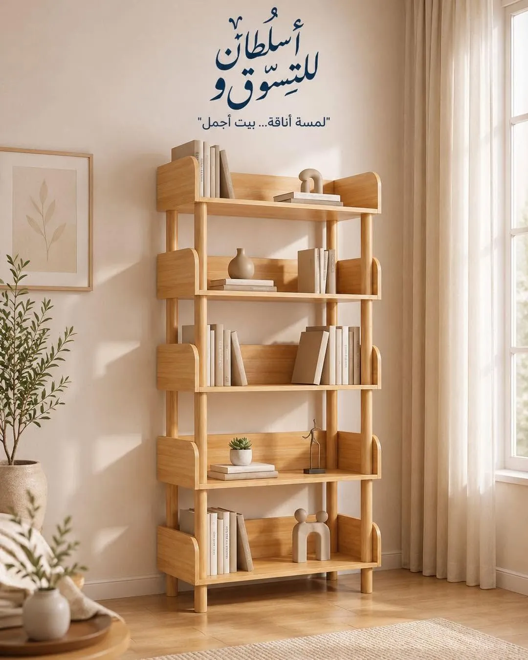 Modern Wooden Bookshelf