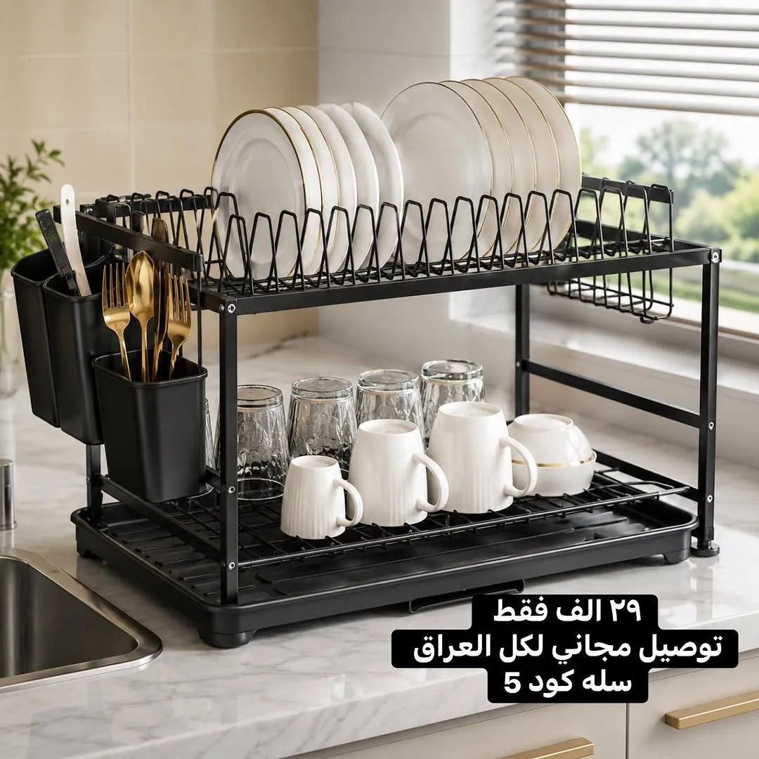 Two-Tier Dish Drying Rack