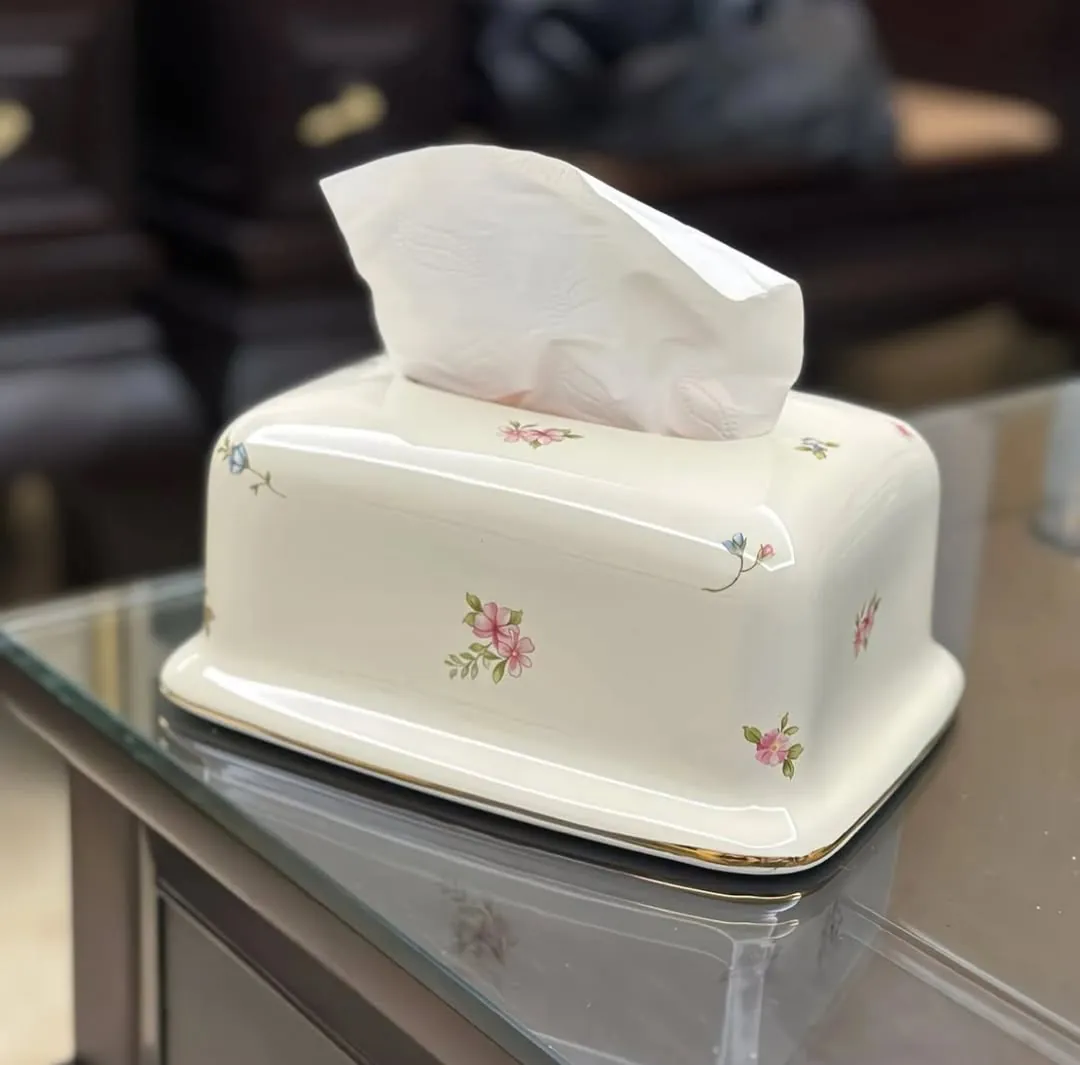 Decorative Tissue Box and Remote Control Holder Set