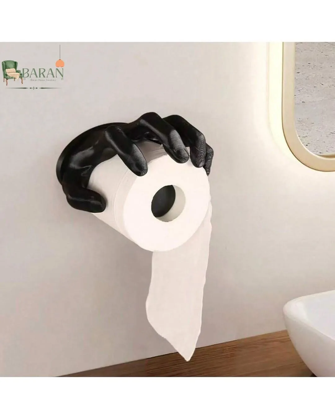 Wall-Mounted Toilet Paper Holder with Storage Shelf