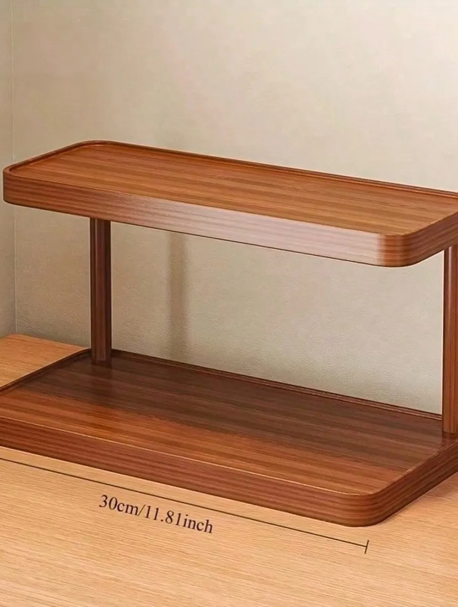 2-Tier Wooden Storage Shelf