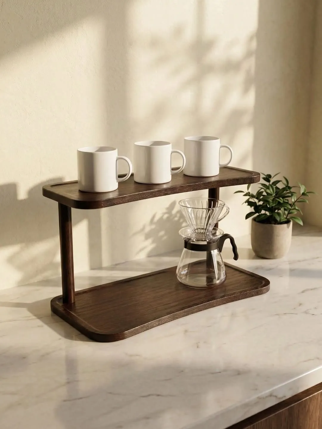 2-Tier Wooden Storage Shelf