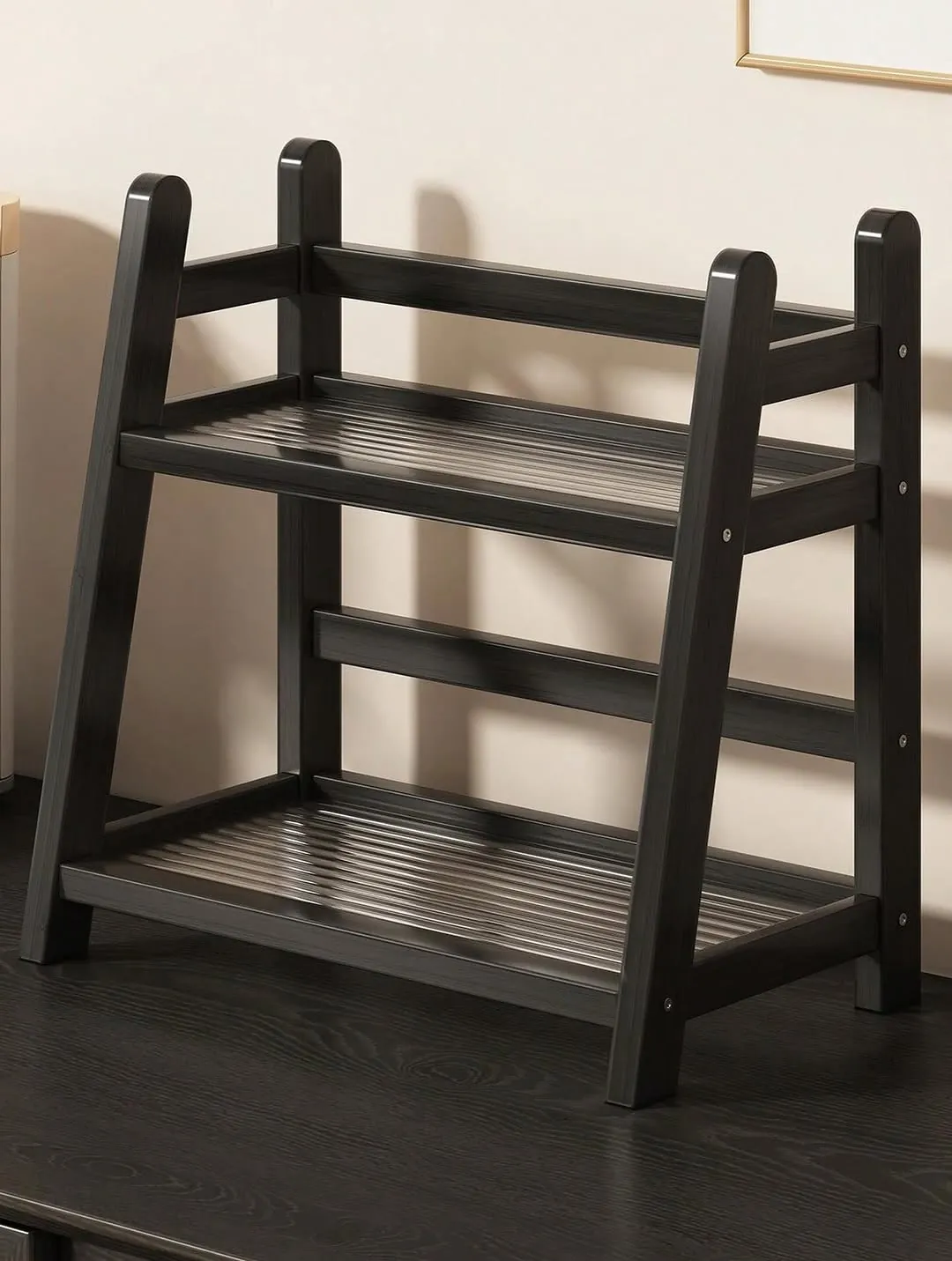 2-Tier Wooden Storage Shelf