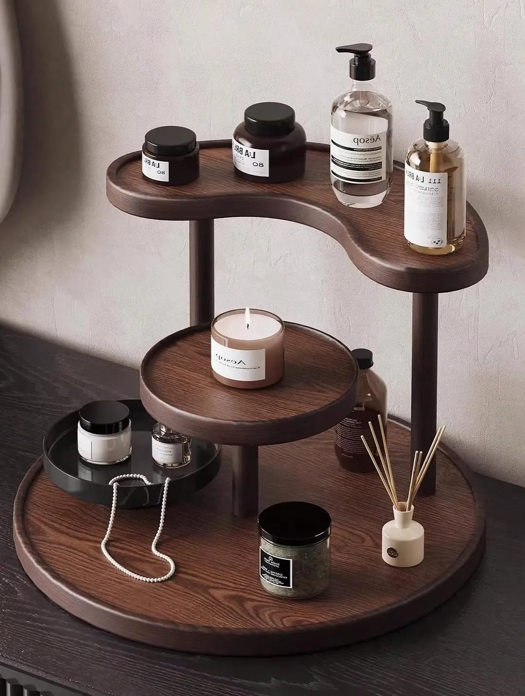 2-Tier Wooden Storage Shelf