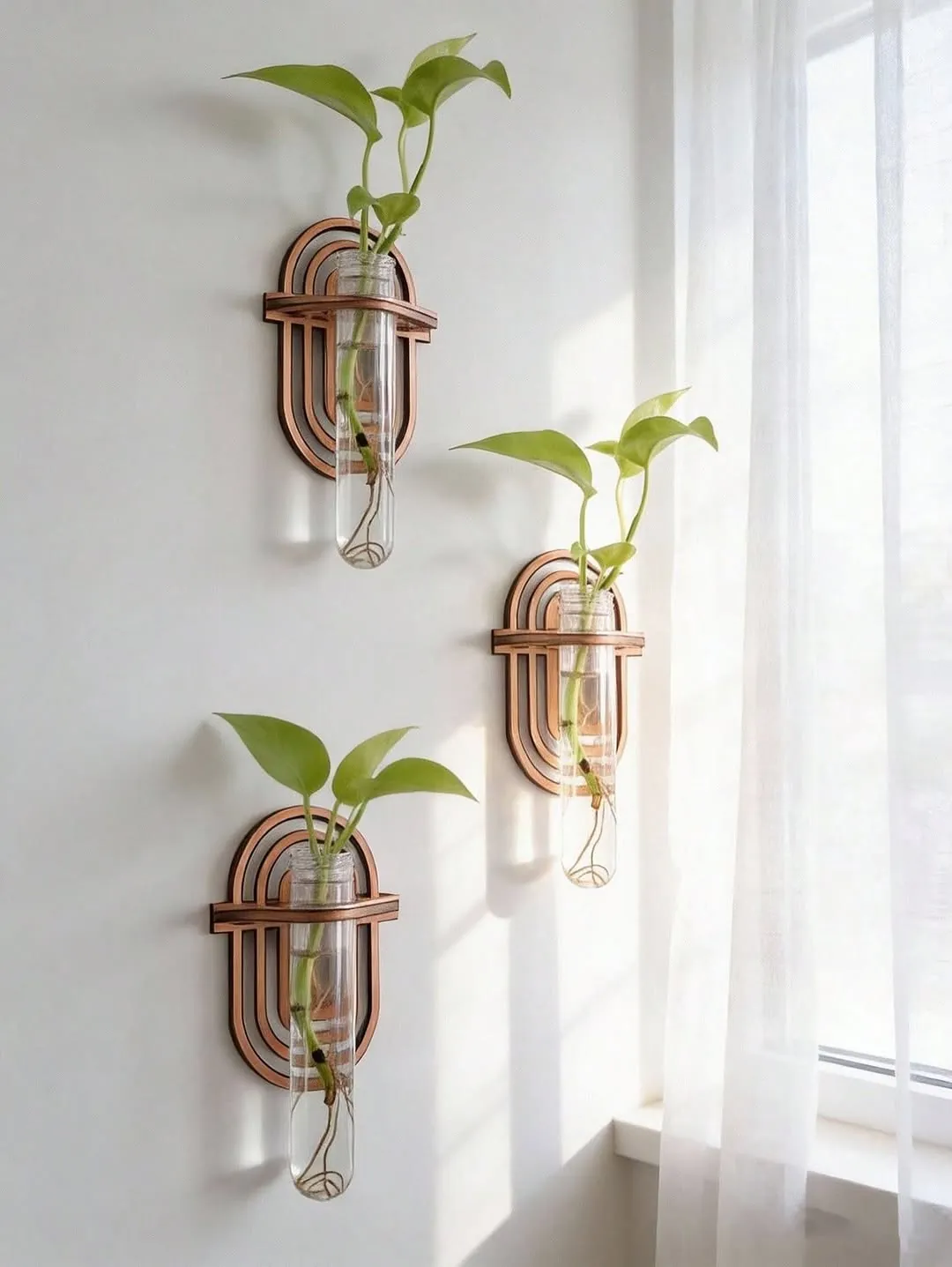 5-Tier Wooden Corner Wall Shelf Set