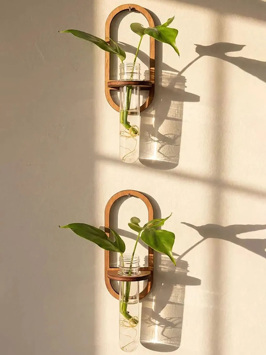 5-Tier Wooden Corner Wall Shelf Set