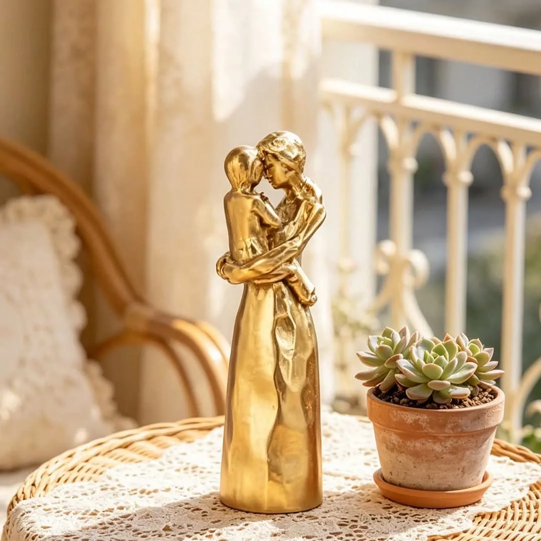 White Family Statue Home Decor