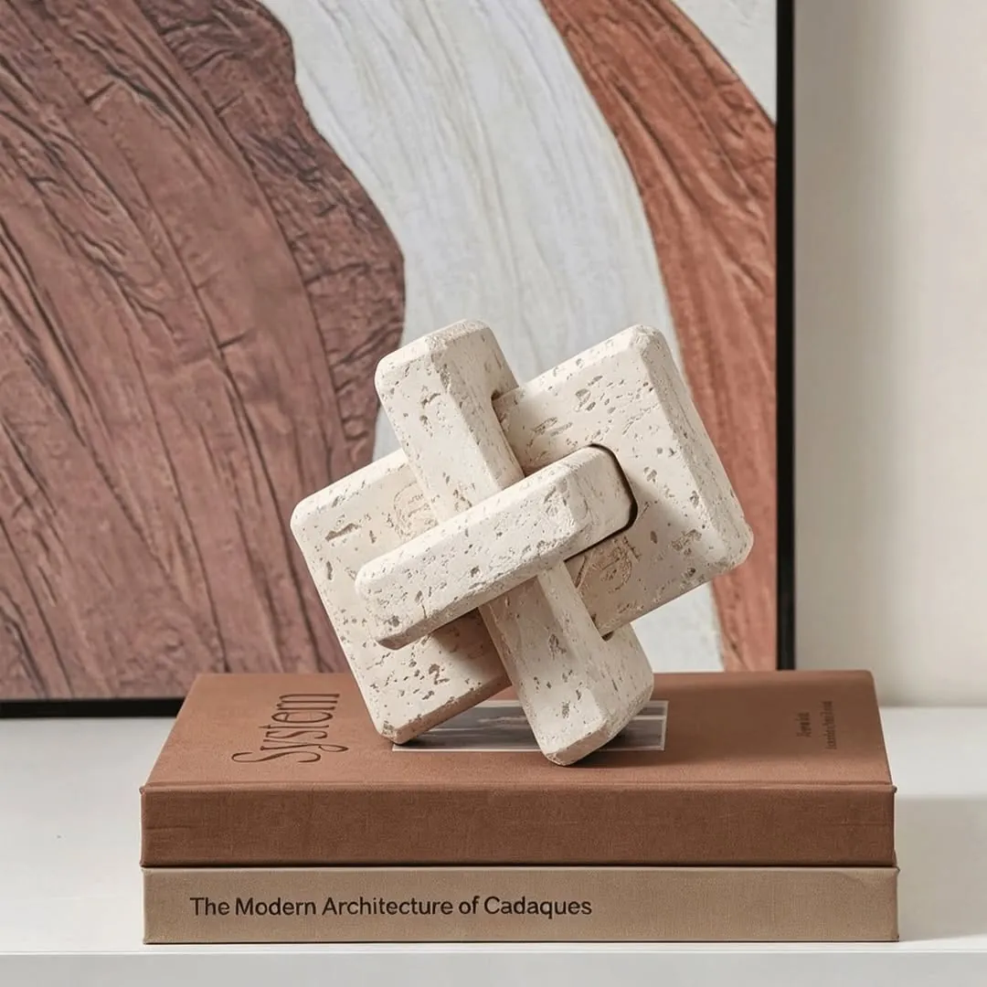 White Family Statue Home Decor