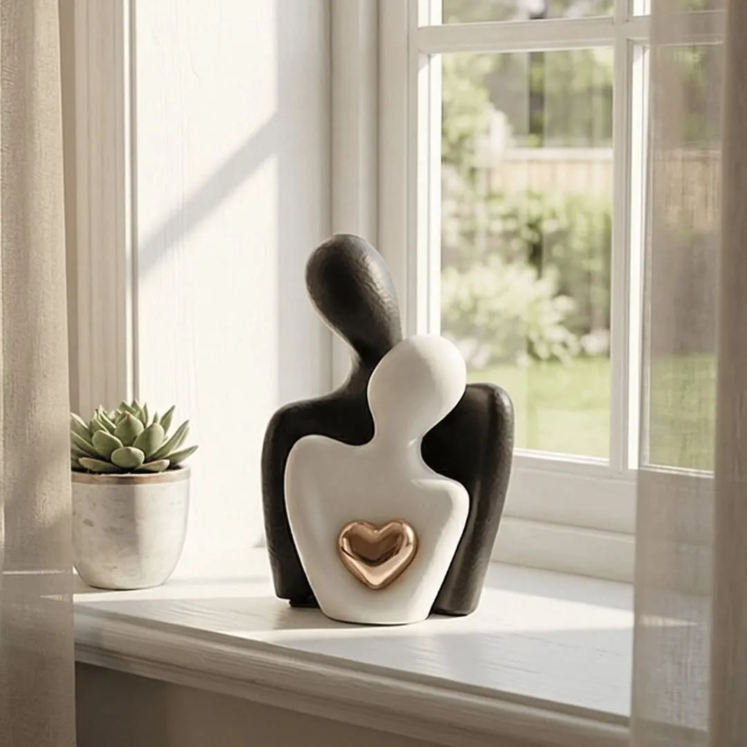White Family Statue Home Decor
