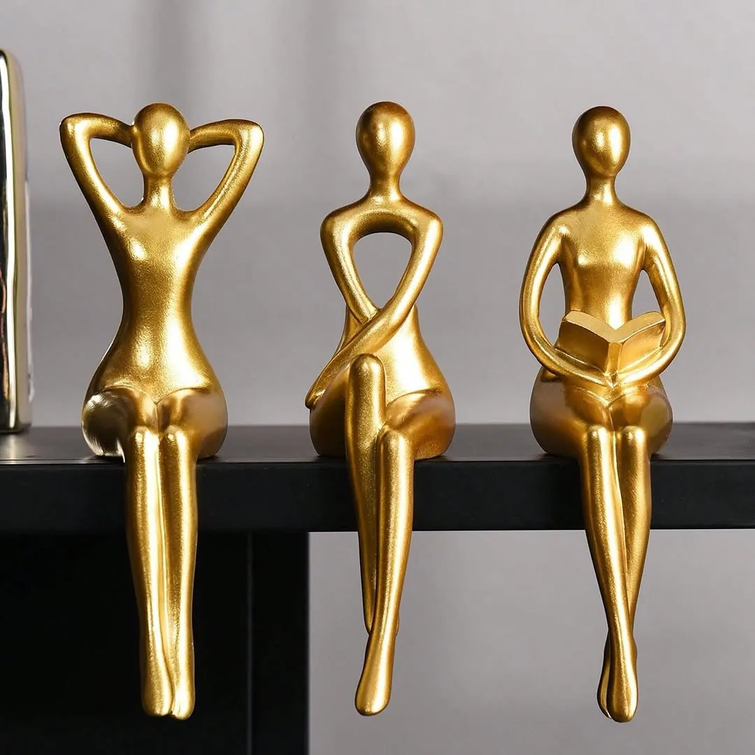 White Family Statue Home Decor