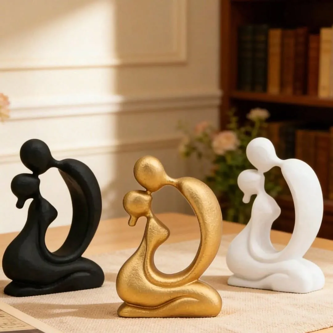 White Family Statue Home Decor