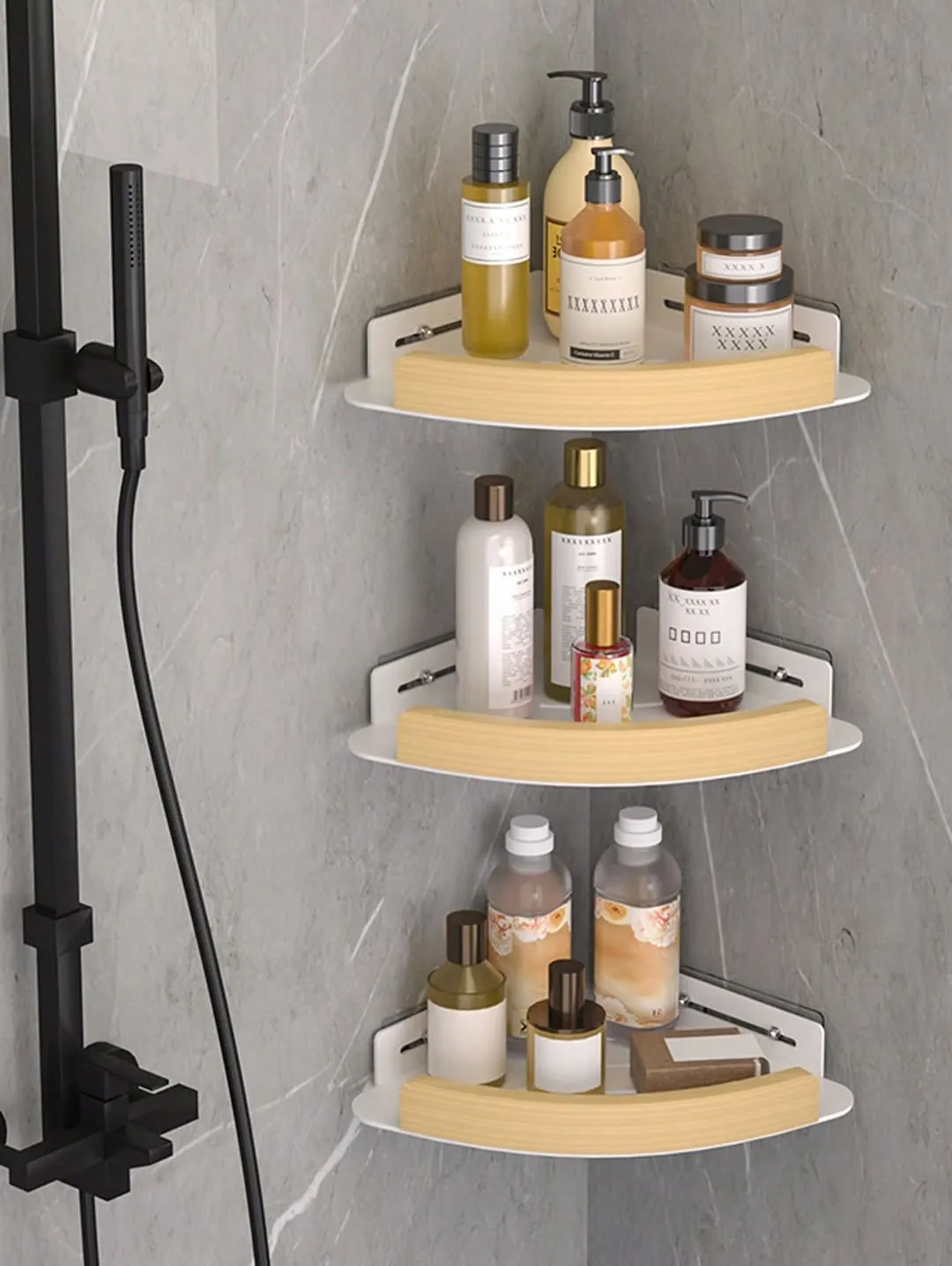 3-Tier Corner Bathroom Shelf Organizer