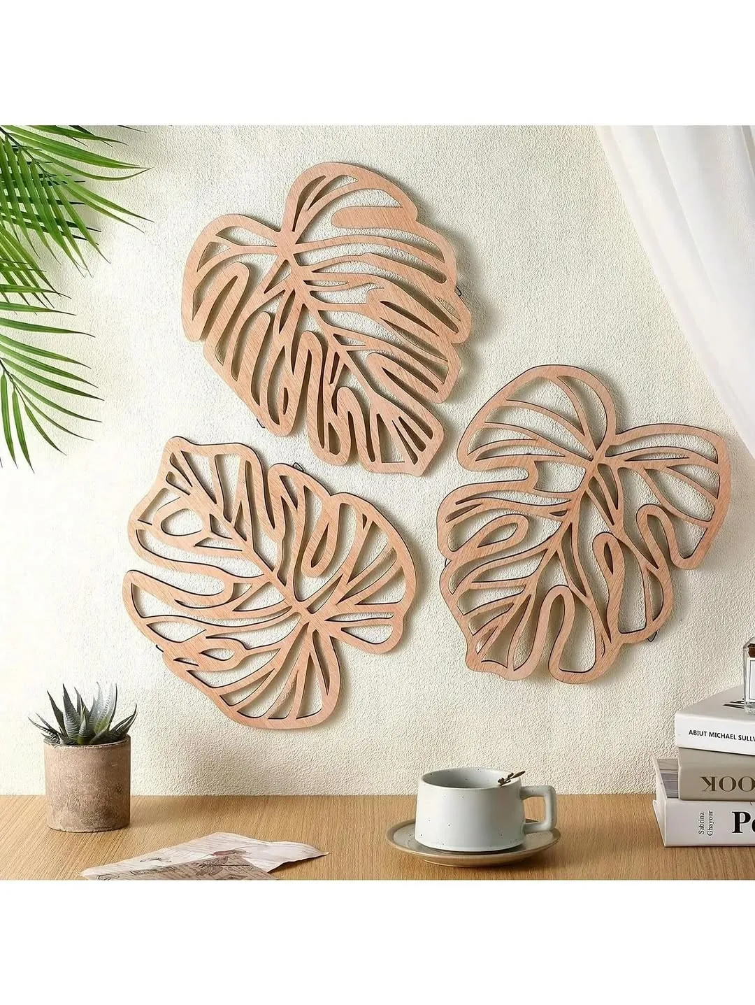 Set of 4 Round Macrame Fringe Wall Mirrors