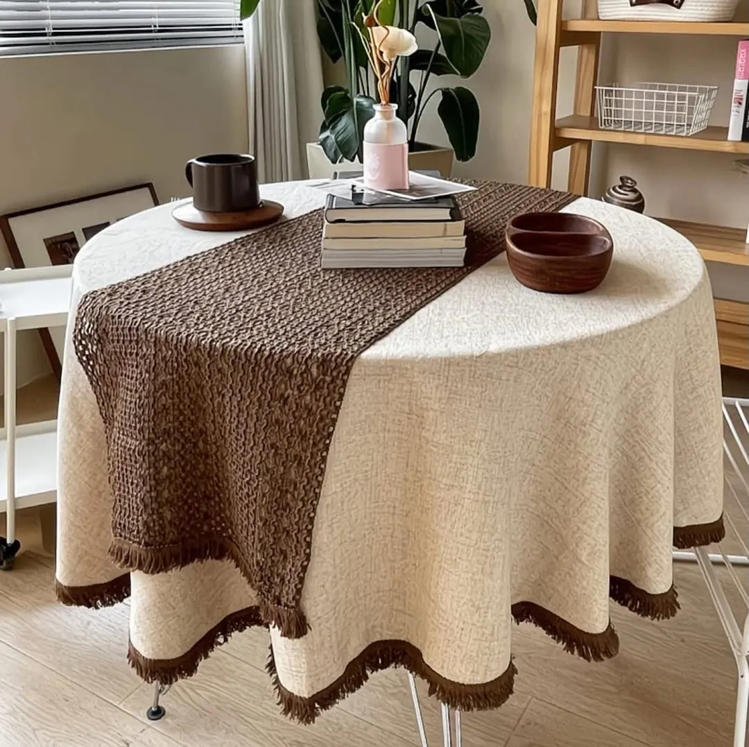 Rope Base Table Lamp with White Shade