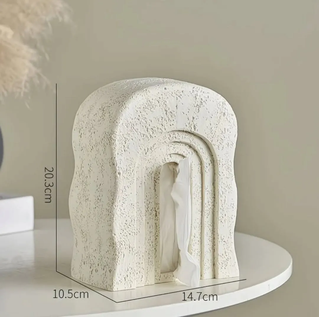 Ceramic Floral Tissue Box Holder