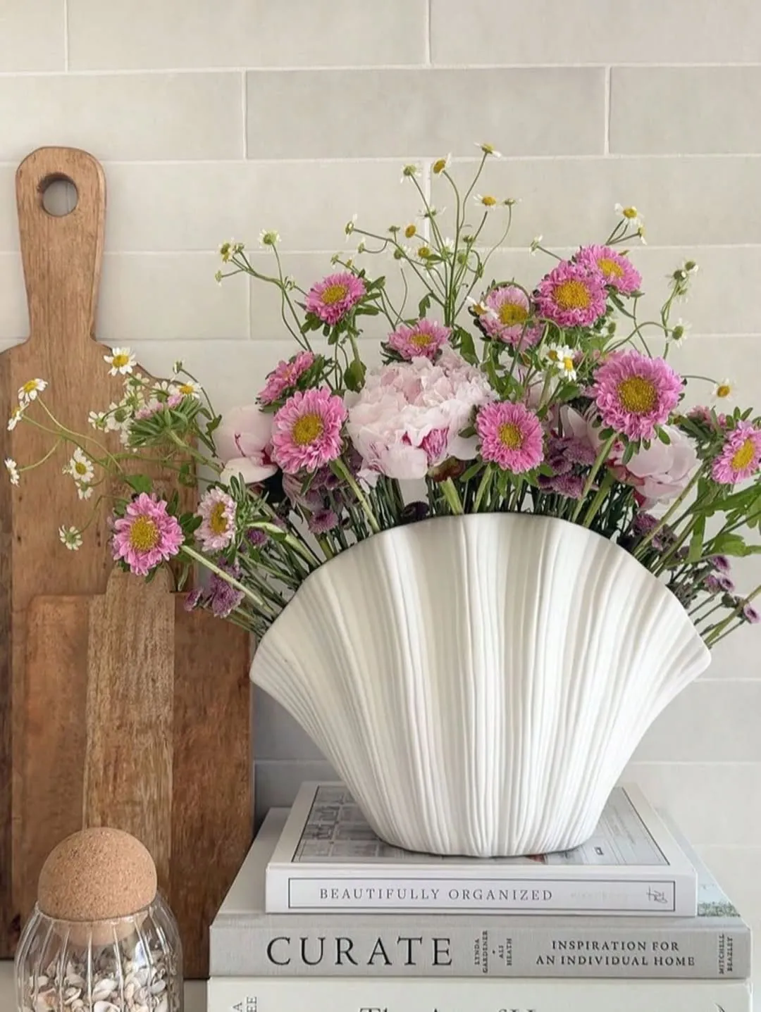 Yellow Textured Vase