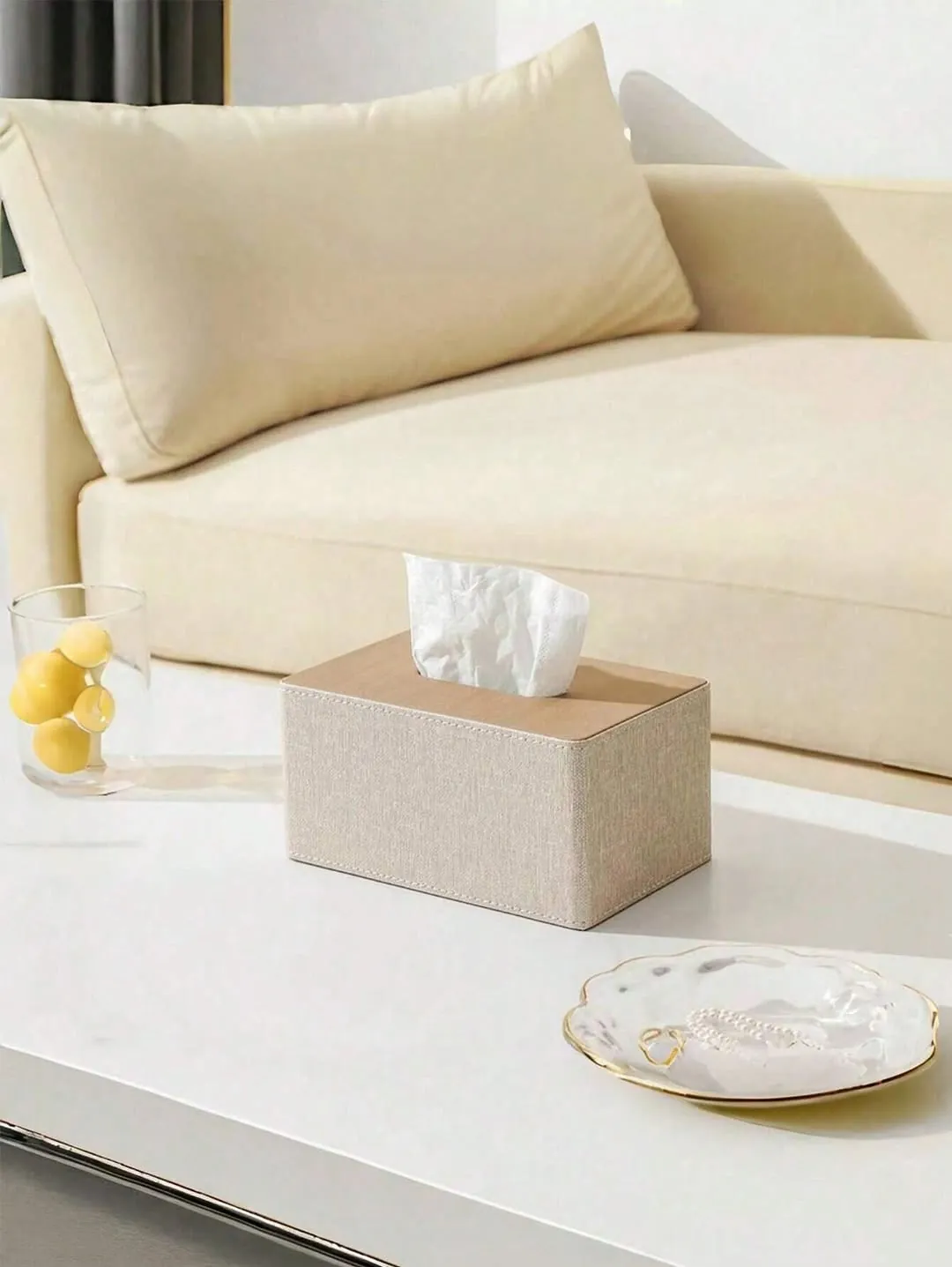Wood Grain Tissue Box Holder