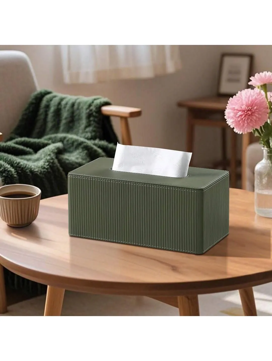 Wood Grain Tissue Box Holder