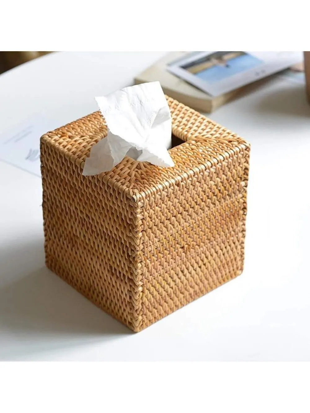 Wood Grain Tissue Box Holder